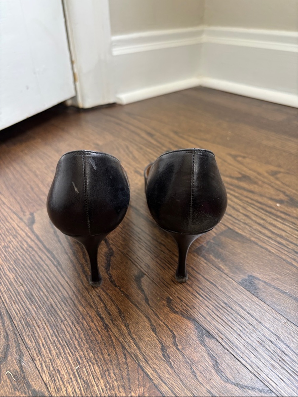 Manolo Blahnik BB 70mm Leather Stiletto Pumps - Picture 3 of 6